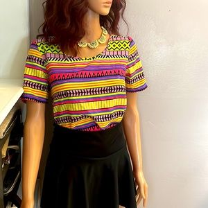 Multicolored Tribal Pattern Blouse